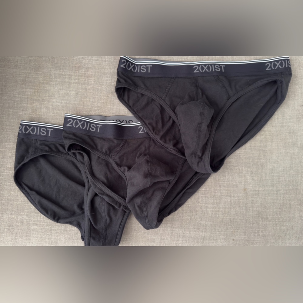 2xist Men's Black Briefs - Pack of 3